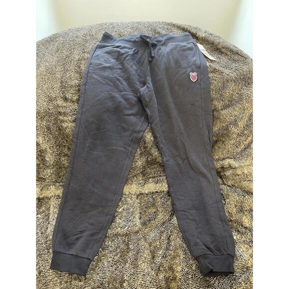 K-Swiss NWT Women’s Size L Graphite Fleece Lined Drawstring Sweatpants Jogger - Picture 1 of 6